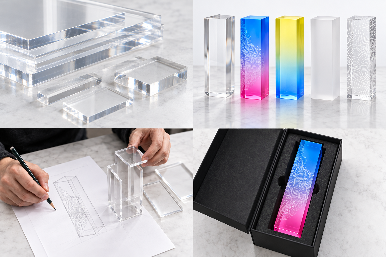 Illustrative Dual-Gradient Acrylic raw material and preparation study