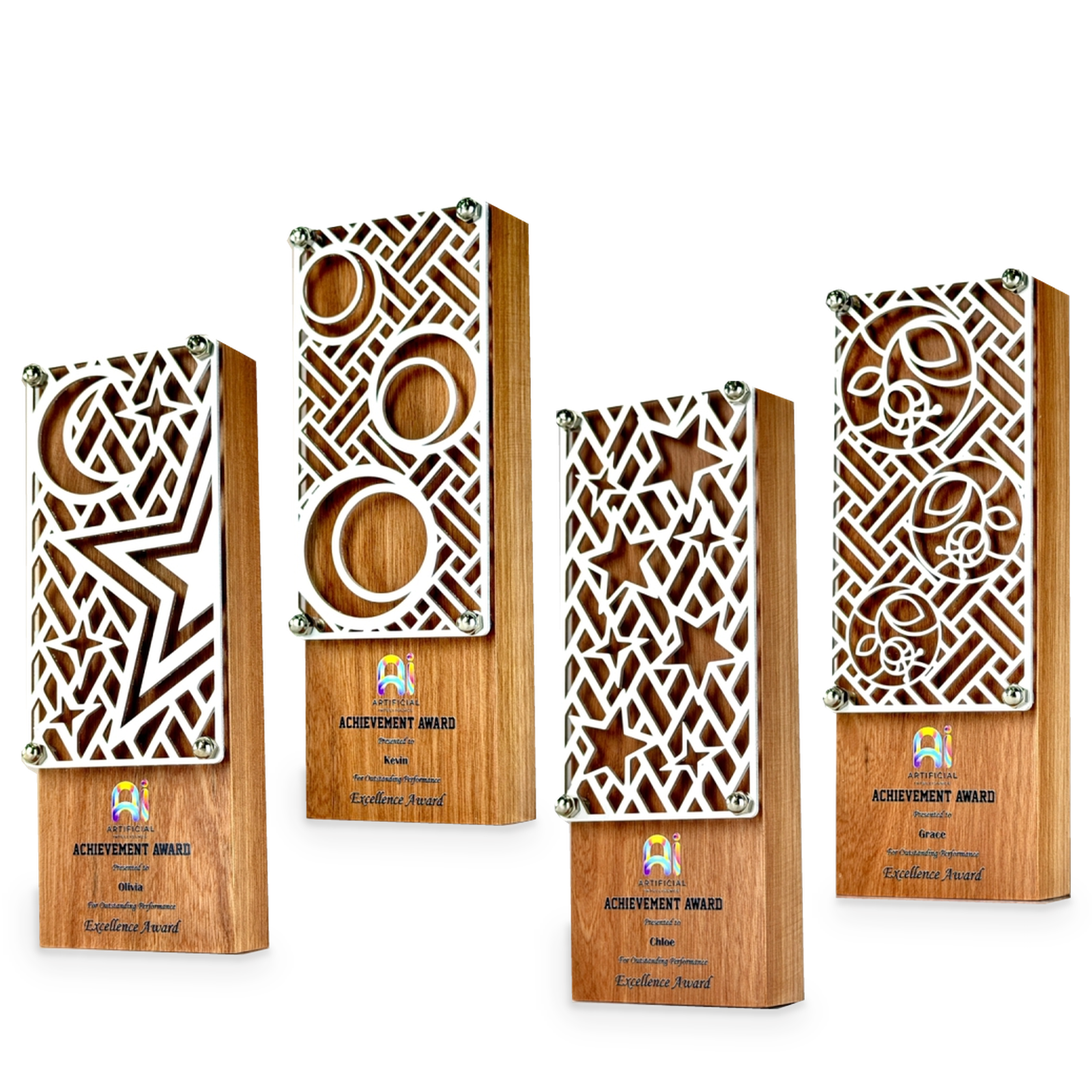 Wooden Award Collection · G078-T01 · Models 7790 / 7791 / 7792 / 7793 · GoBig catalogue product designs on a white background