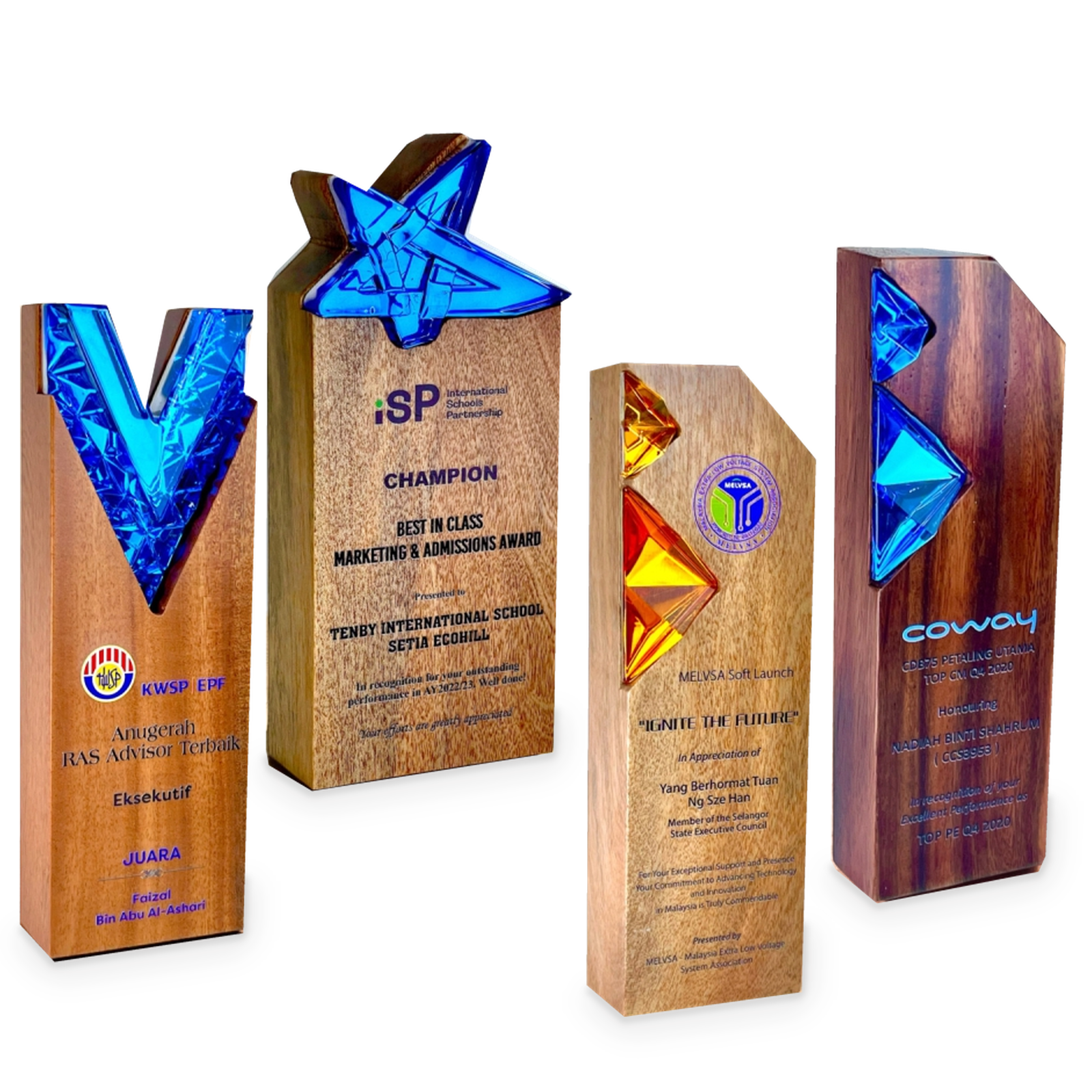 Natural Legacy Awards · G081-T01 · Models 7686 / 7688 / 7685 / 7687 · GoBig catalogue product designs on a white background
