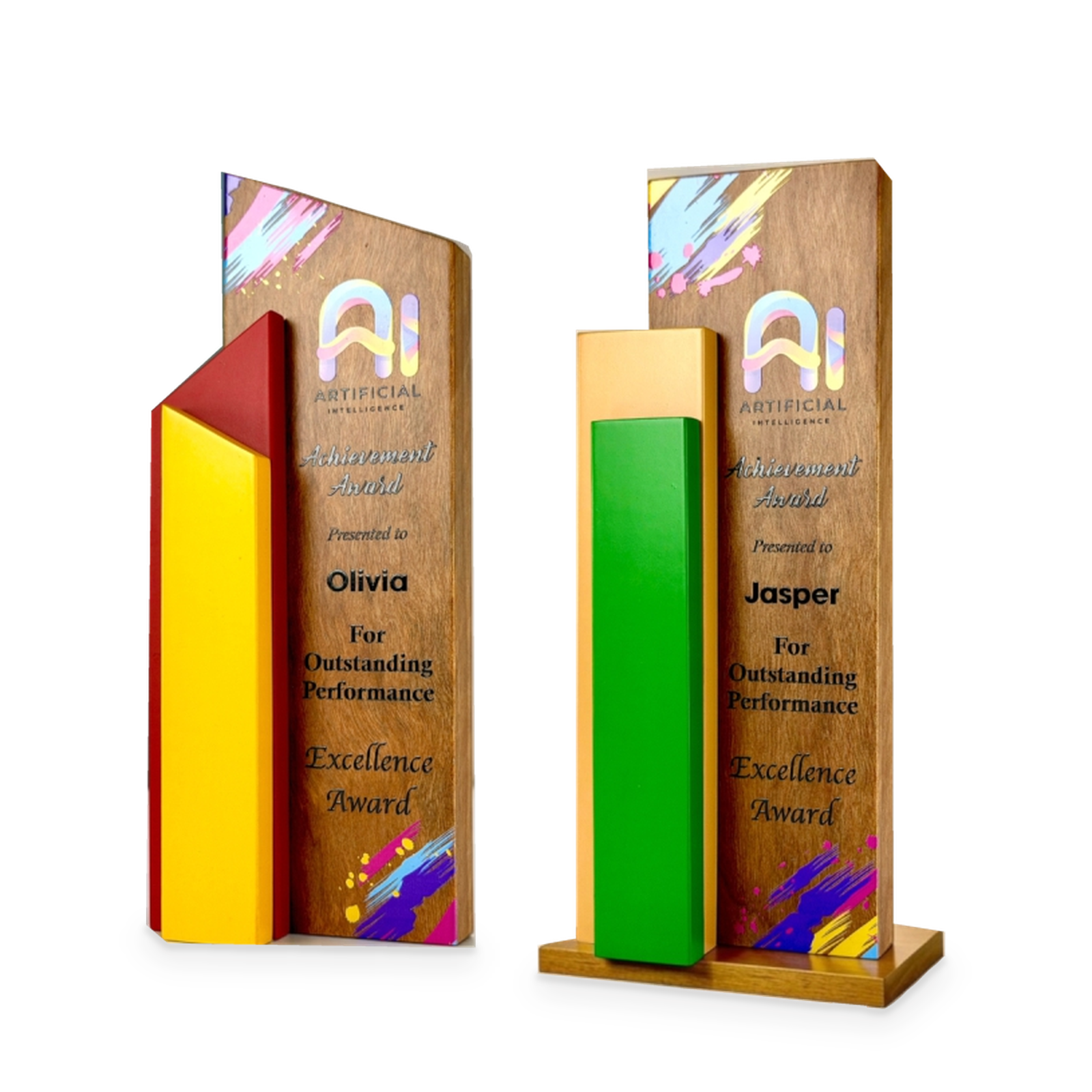 Wooden Award Collection · G088-T01 · Models 7782 / 7783 · GoBig catalogue product designs on a white background