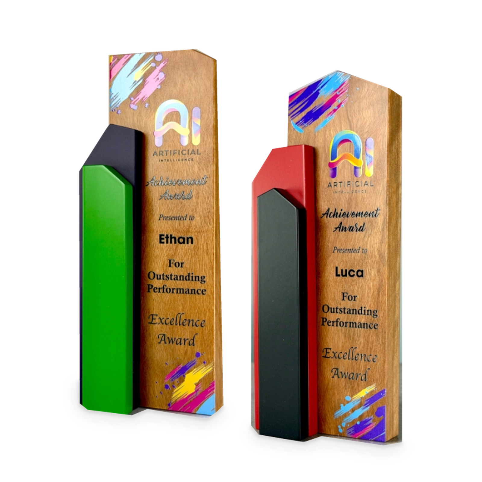 Wooden Award Collection · G088-T02 · Models 7784 / 7785 · GoBig catalogue product designs on a white background