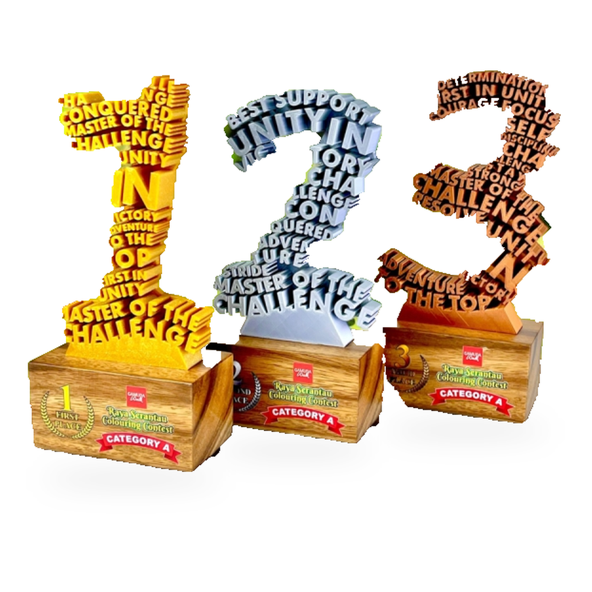 3D Printed Custom Awards · G135-T04 · Models 3D 32 · GoBig catalogue product designs on a white background