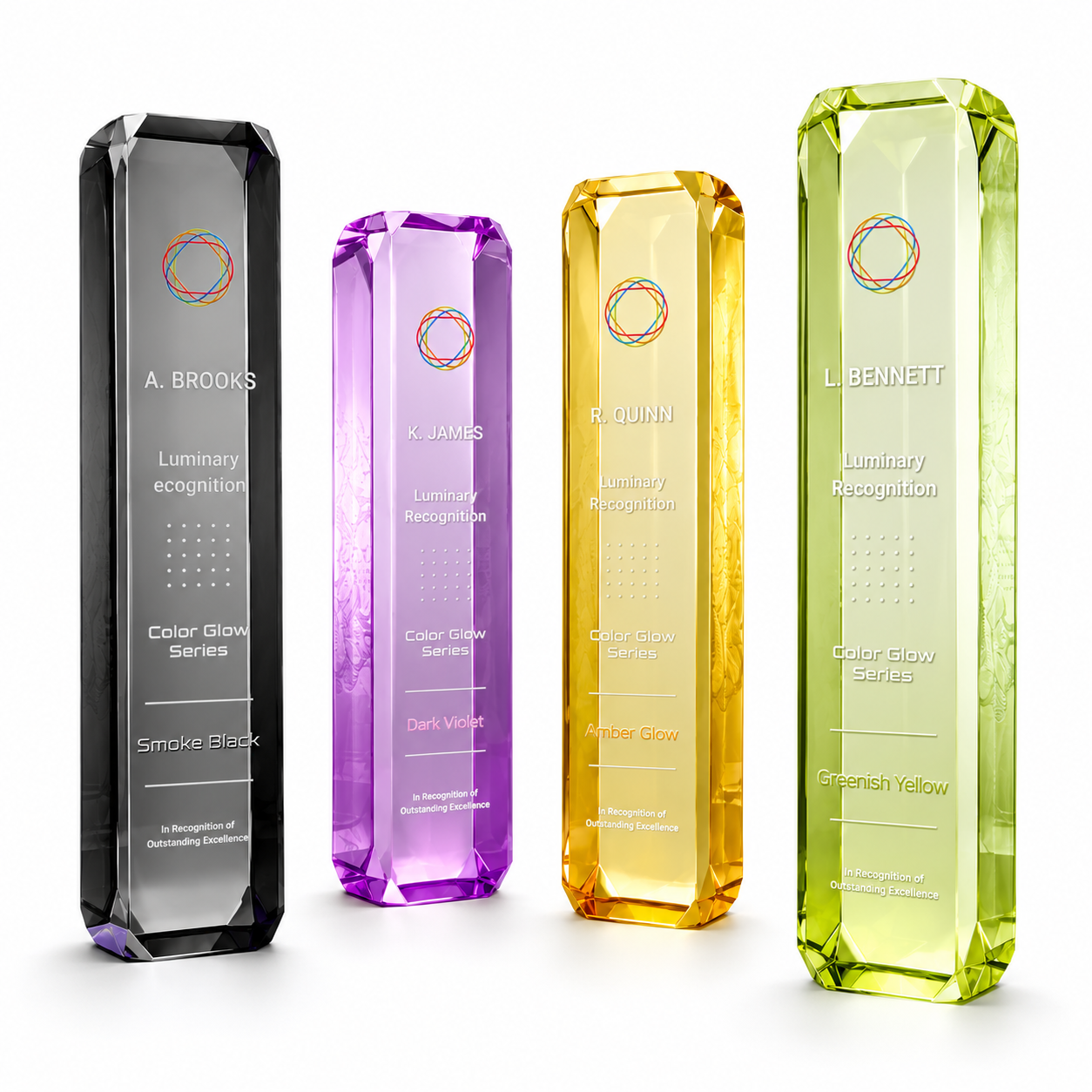 Prism Glow Series · G005 · Models 1147 · GoBig catalogue product designs on a white background
