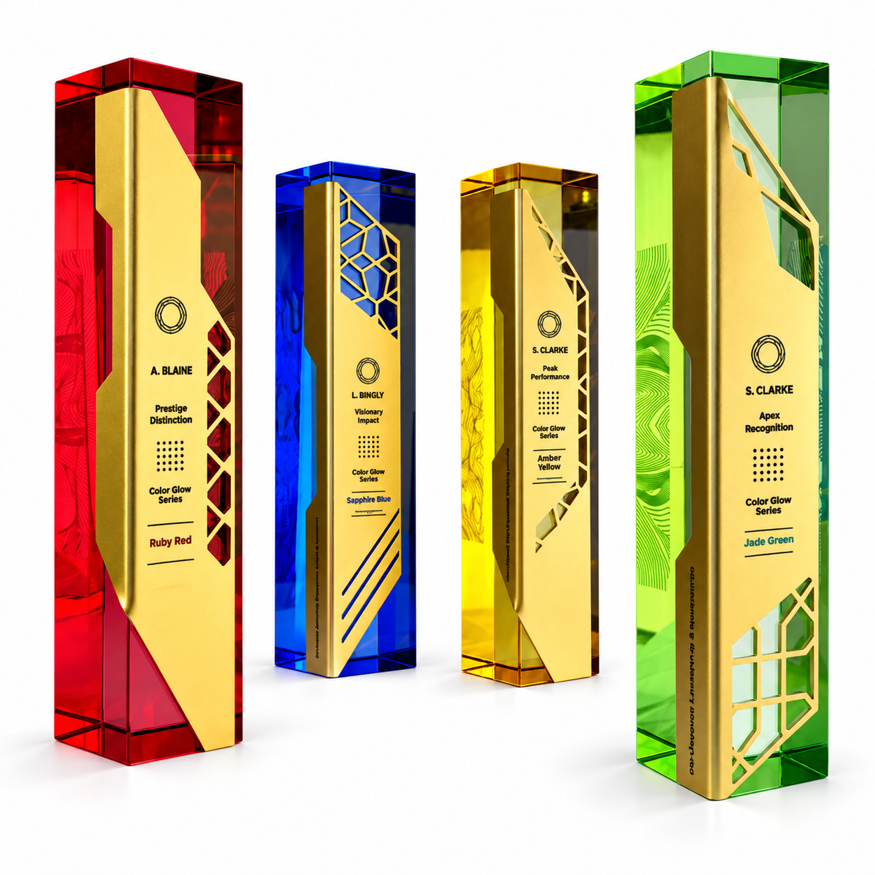 Prism Glow Series · G010 · Models 1154 · GoBig catalogue product designs on a white background