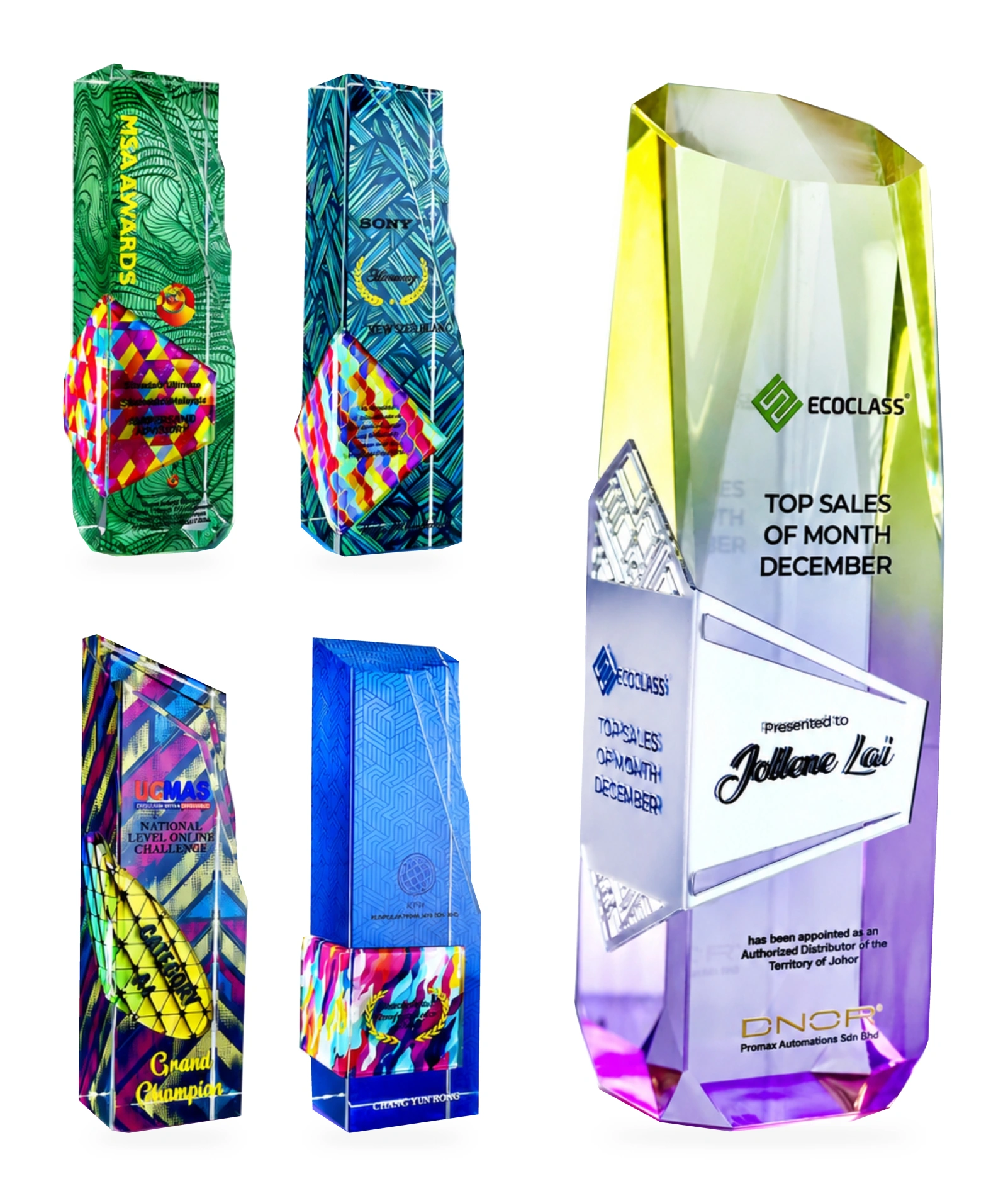 Prism Signature Series · G022 · Models 1086 / 1087 / 1088 / 1089 / 1090 · GoBig catalogue product designs on a white background