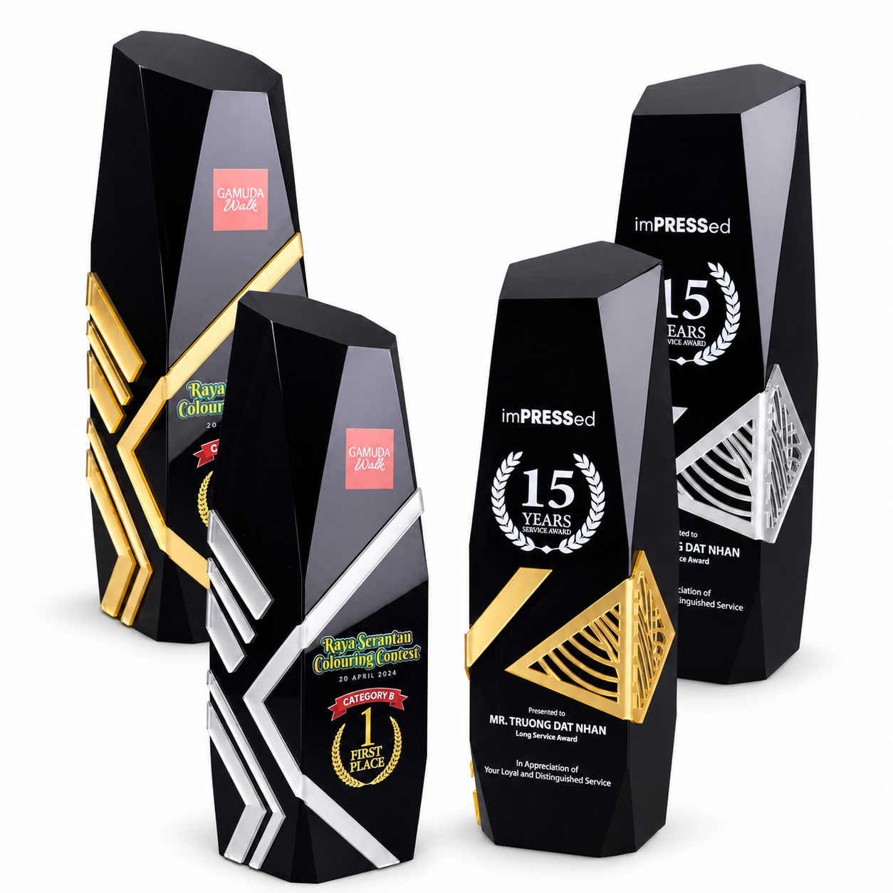 Nexus Awards Series · G037 · Models 1101 / 1102 · GoBig catalogue product designs on a white background