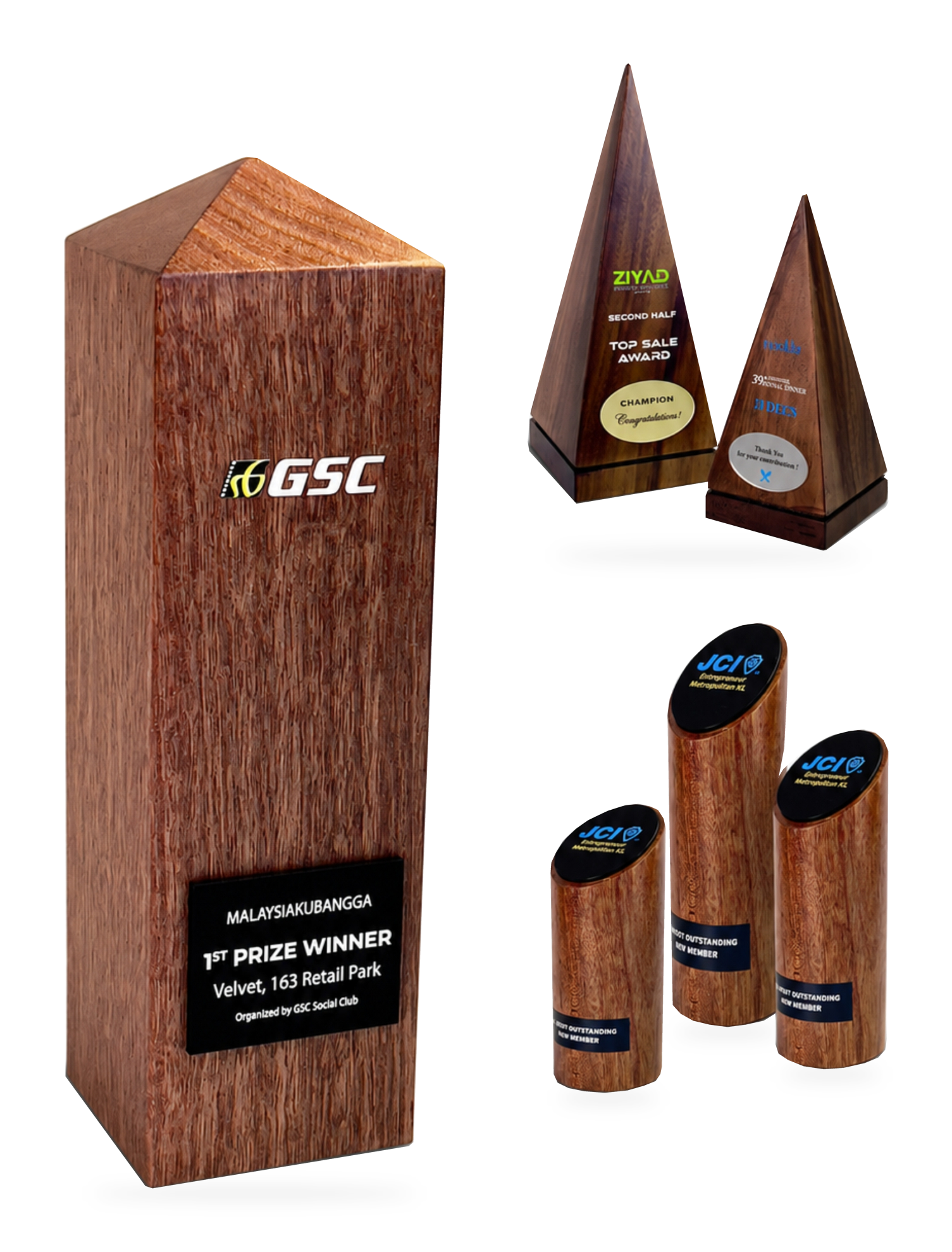 Natural Legacy Awards · G060 · Models 7667 / 7668 / 7669 · GoBig catalogue product designs on a white background