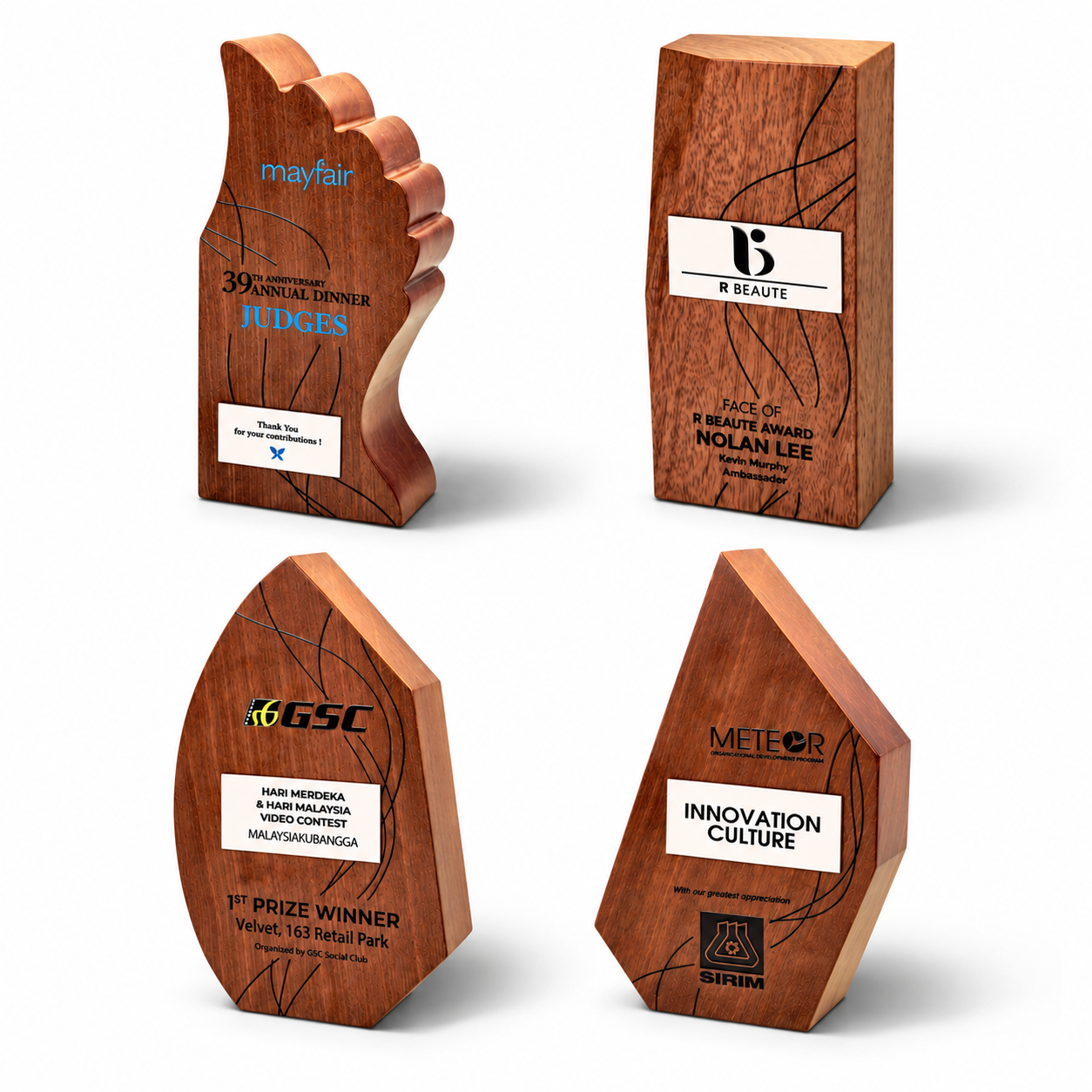Natural Legacy Awards · G062 · Models 7663 / 7664 / 7665 / 7666 · GoBig catalogue product designs on a white background