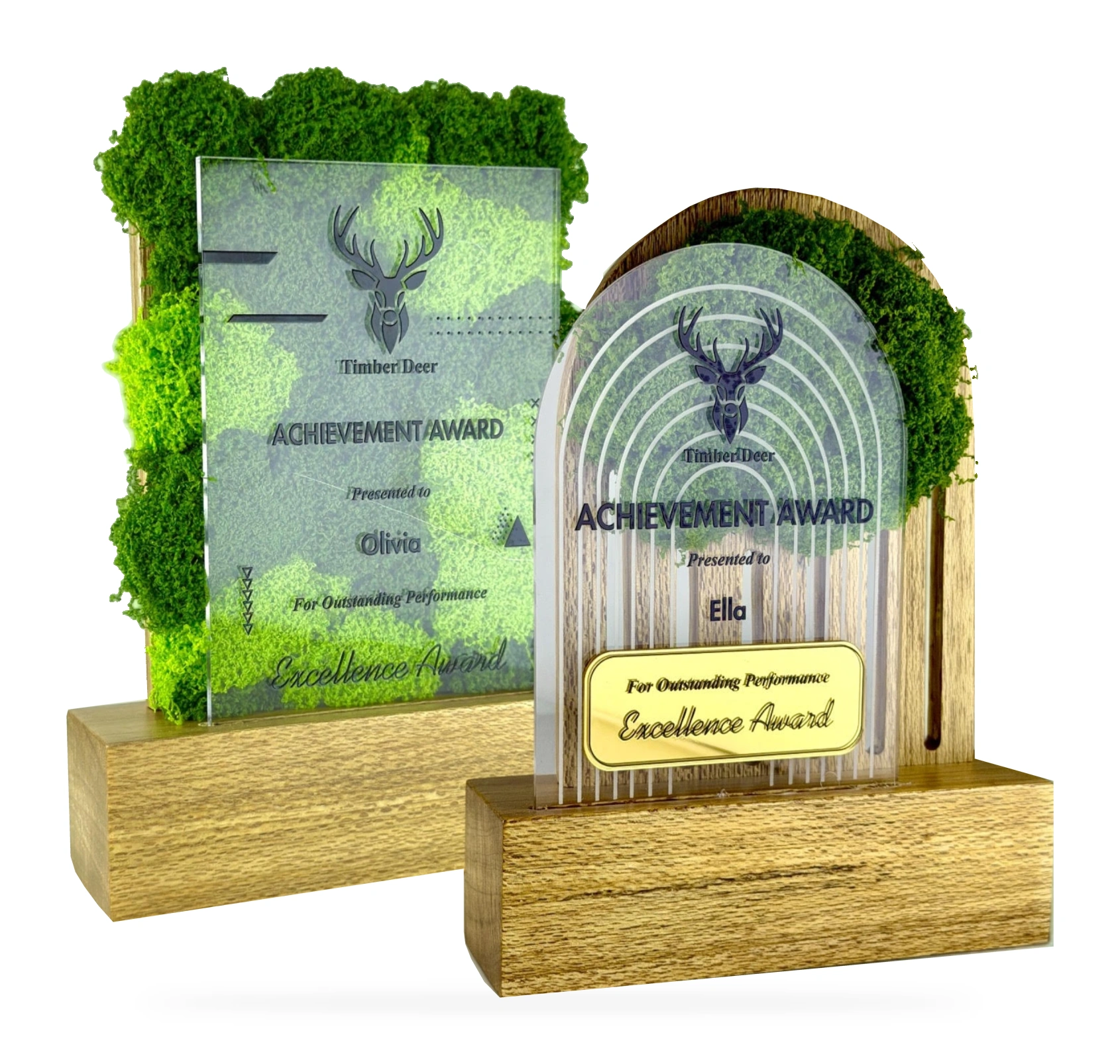 Green Trophy Award · G094 · Models 7772 / 7773 · GoBig catalogue product designs on a white background