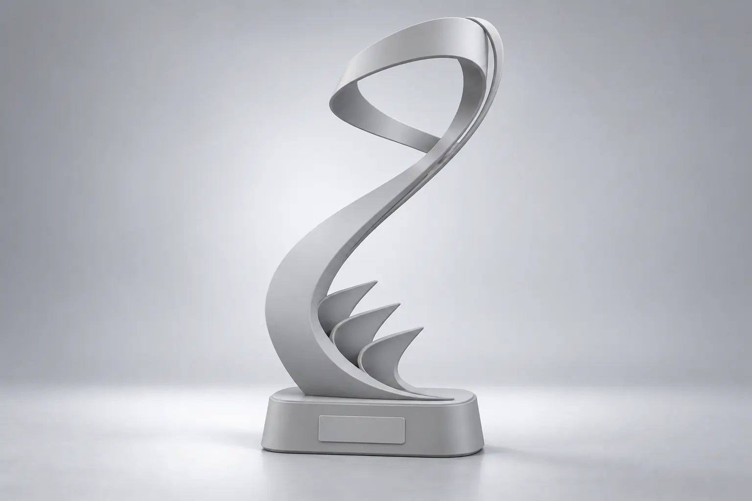 Three-dimensional clay style visualisation of the same trophy