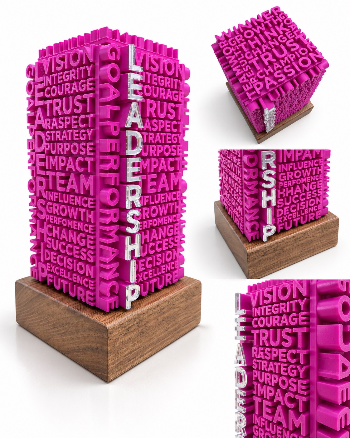 Leadership Word Tower — multiple views and details