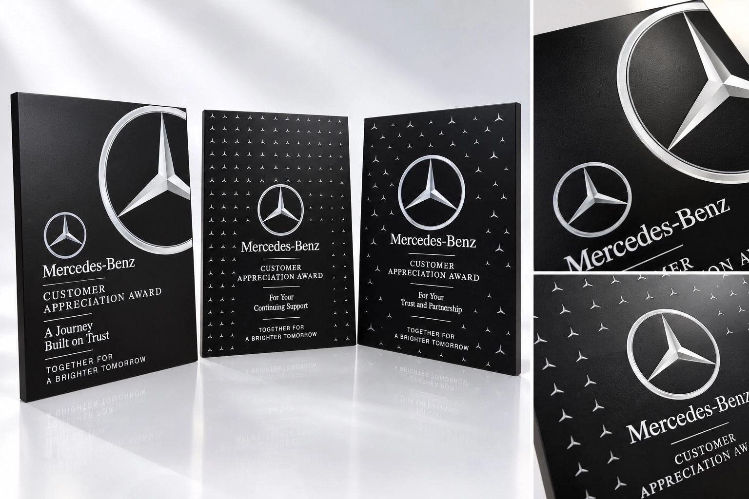 Mercedes-Benz Appreciation Plaques — overall view and details